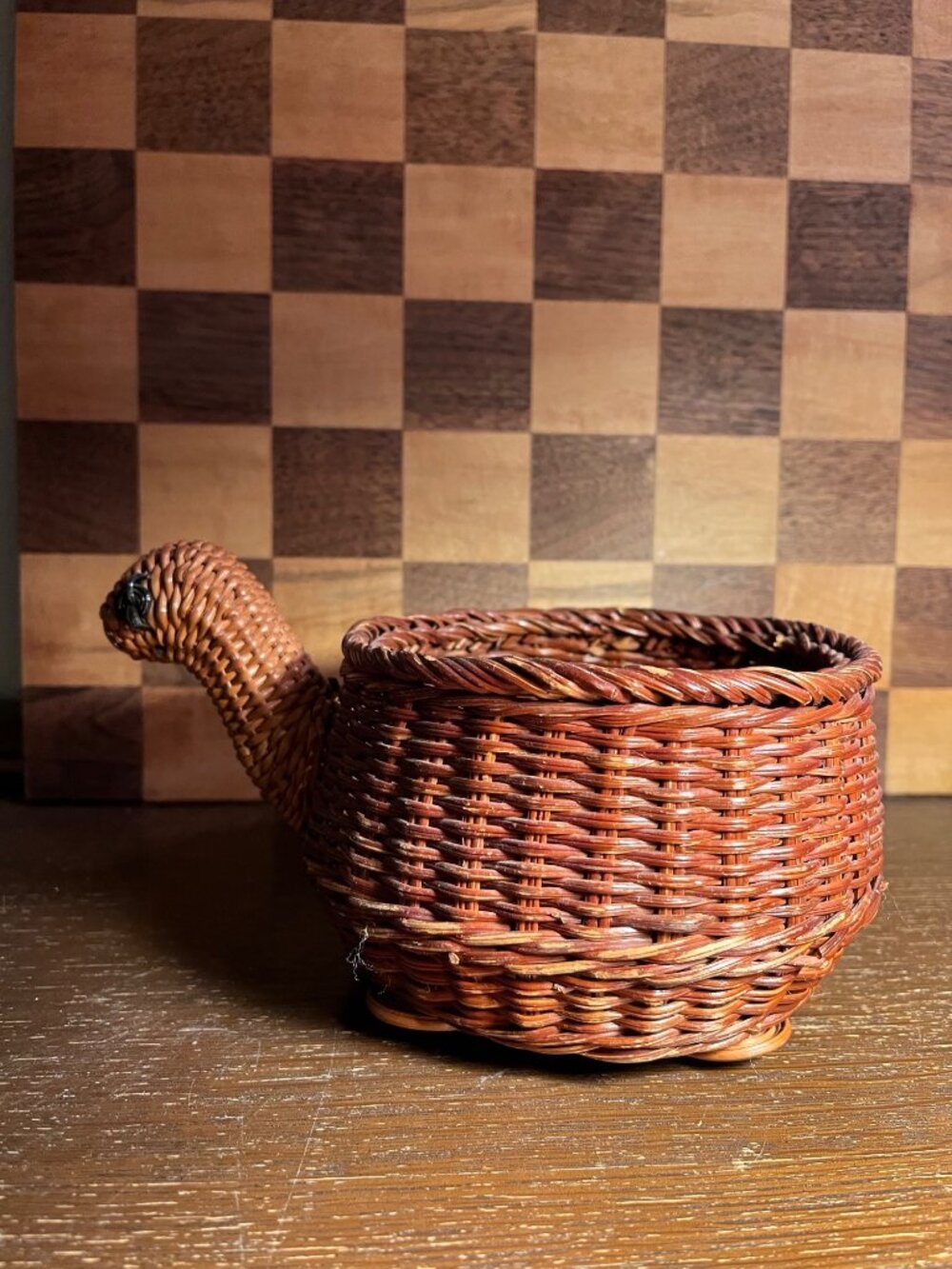 Vintage Wicker Turtle A1184